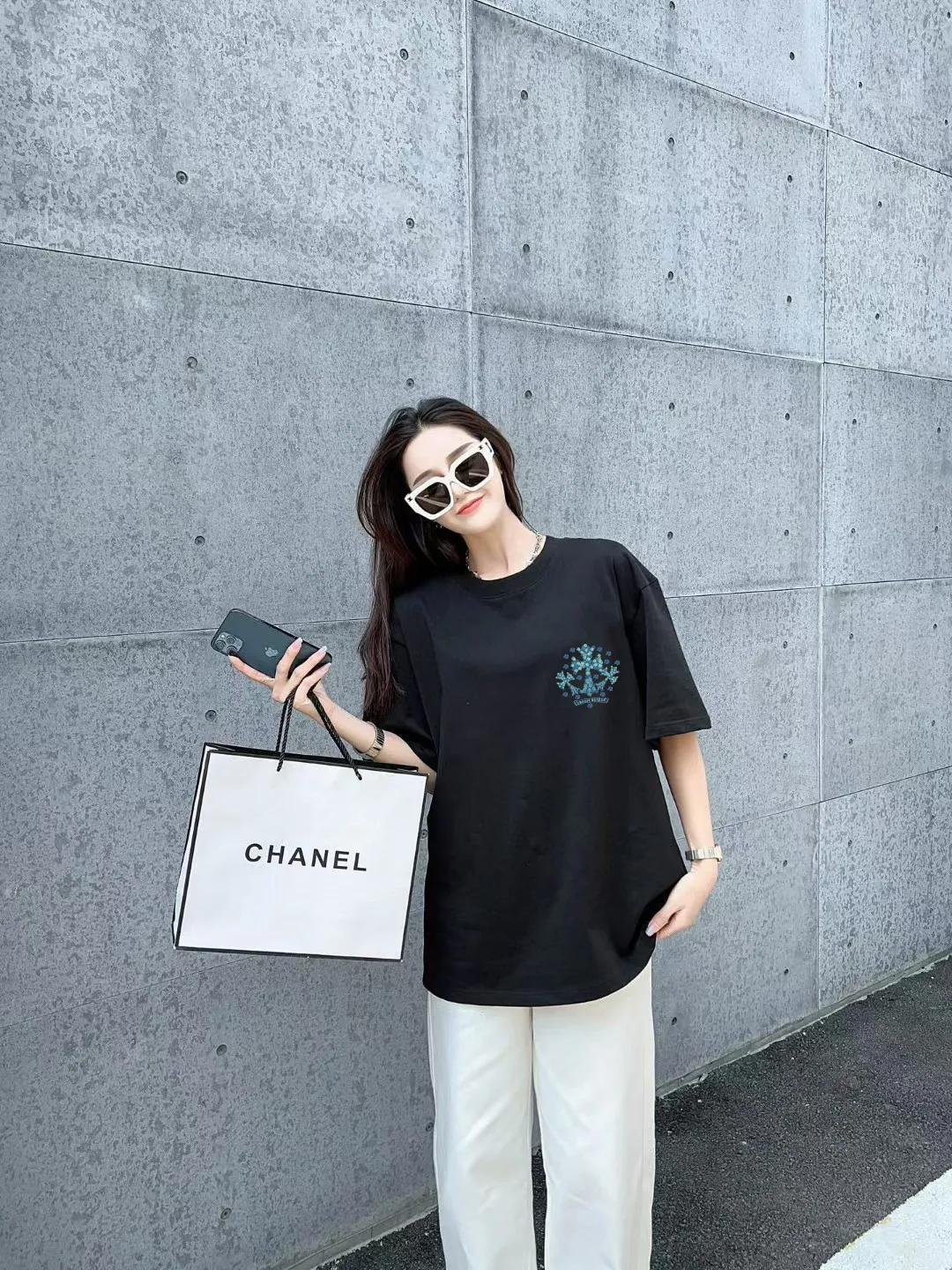 [CH ] 2026FW T LOGO Premium 26s Same Style ：Black White Purple Size：S M L XL 2XL